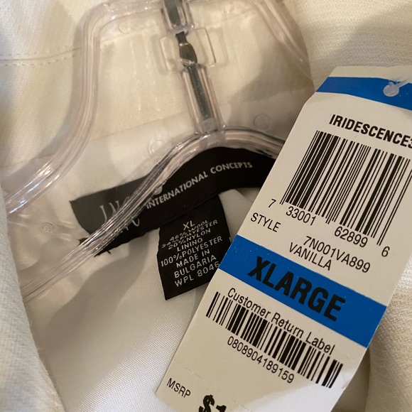 NWT INC vanilla double breasted big button coat - Picture 5 of 7